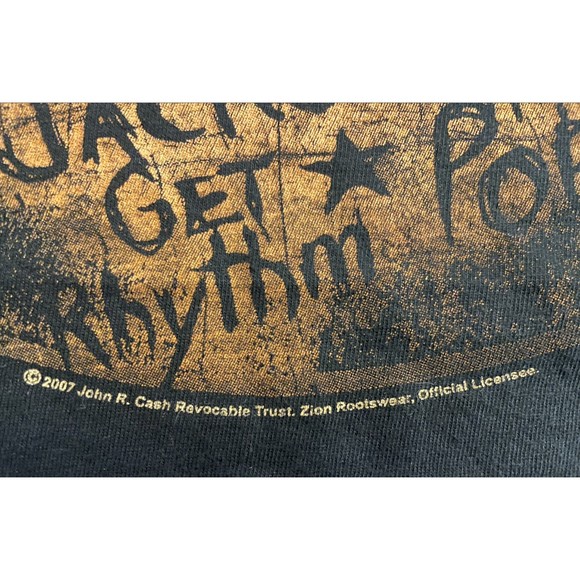 Men's Johnny Cash Guitar Song Titles T Shirt-Sz XL - Picture 9 of 9